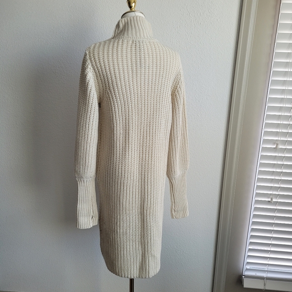 Anthropologie Moon River Cream Knit Sweater Dress with Button Detail Size Small - Picture 5 of 9